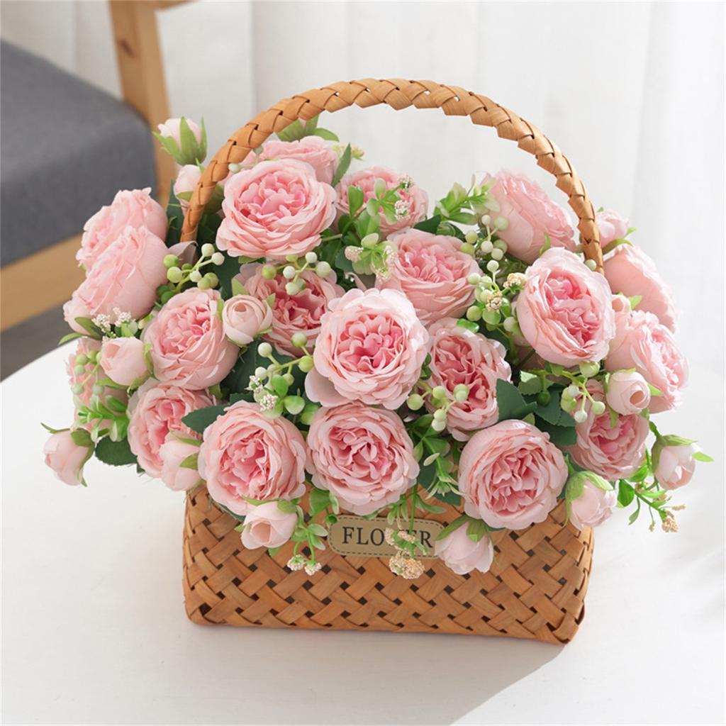 Herbst Künstliche Pfingstrose Blume Seidenrose Brautstrauß Hochzeit Zuhause Valentinstag Deko Accessoires Geschenk Kunstpflanze Hortensie