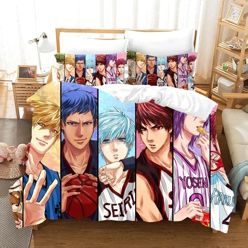 Anime Kuroko'S Basketball Bedding Set 3D Printed Suitable For Bedroom Duvet Cover Set With Pillowcases Kids Home Textile
