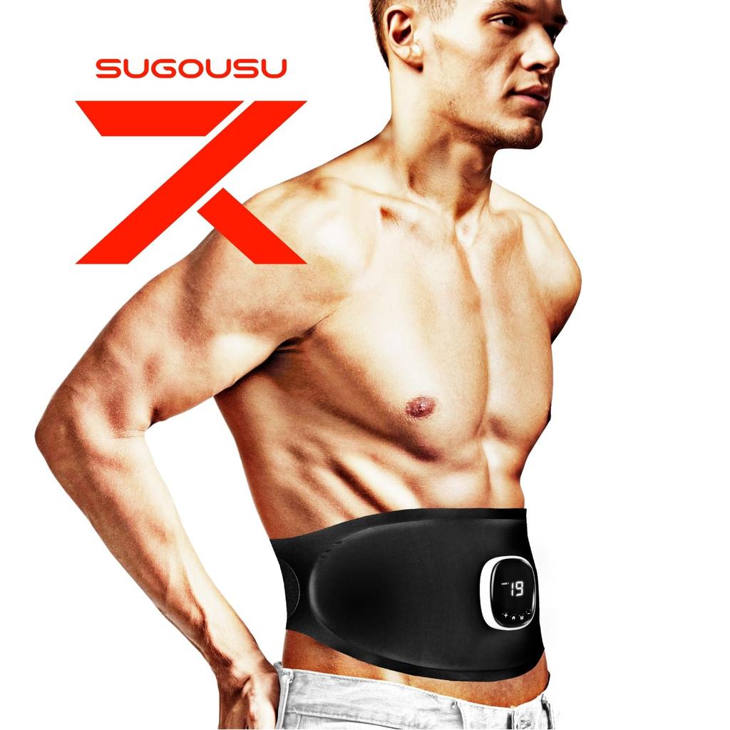 EMS Abdominal Muscle Belt No Gel Sheets Required 9 Modes 19 Intensity Levels 3 Heat Modes Genuine La-VIE Ultra-Thin - - - - - 3B-3559 [Manufacturer's