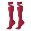 6 Pairs Of Two Bars Solid Color Sports Socks Compression Socks