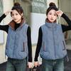 Loose short large size down cotton vest women's autumn and winter new casual versatile large pocket vest jacket vest
