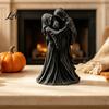 Mysterious Home Accents Dancing Grim Reaper Couple Figurine, 3D Printed Gothic Hooded Skeleton Halloween Party Tabletop Decor Statue, Dark Aesthetic