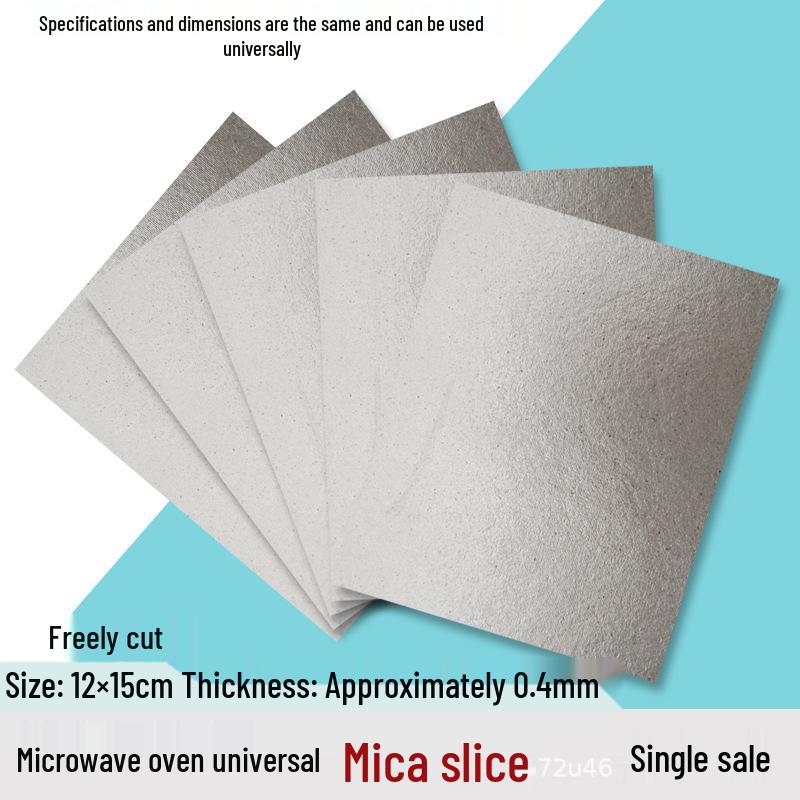 

Microwave Oven Thickened Mica Sheet 12×15cm - Heat-Resistant, Cuttable Insulation Shield