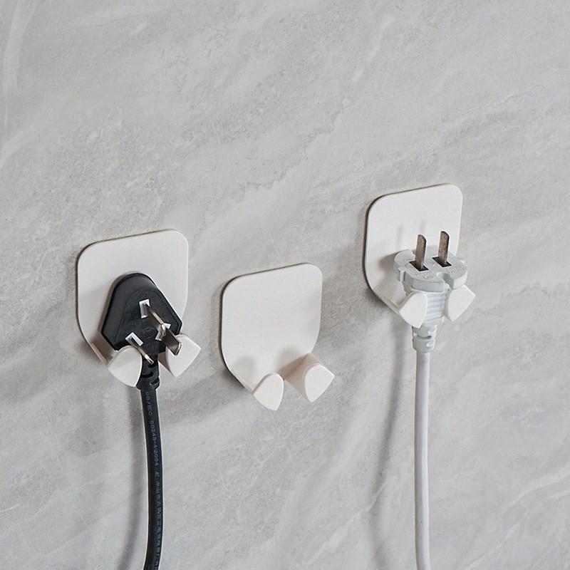 For Hooks Adhesive Wall Outlet Cord Plastic Cable Clips Accessories Kitchen