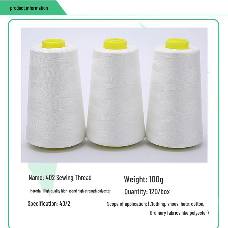 Black & White 3000 Yards High-Speed Polyester Sewing Machine Thread