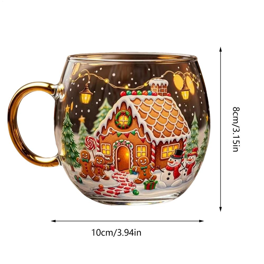 Christmas Mugs Stocking Stuffer Coffee Mug 300ml Festive Beverage Containers Holiday Drinking Glassware for Hot Cocoa Latte Cold other серый