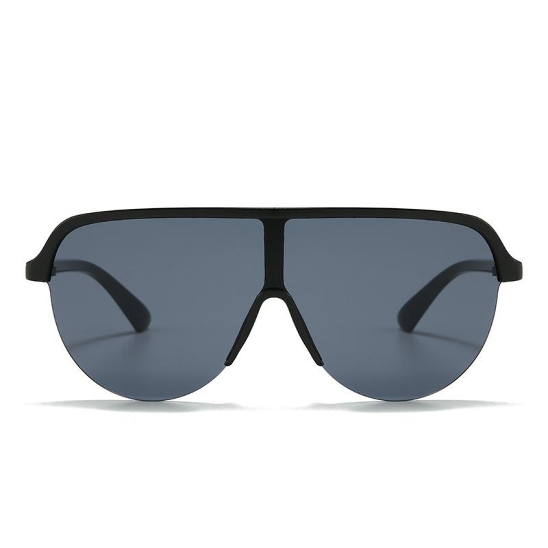 European and American new one-piece lenses trendy sunglasses women's high-end sense large frame eye protection cycling fashion sunglasses