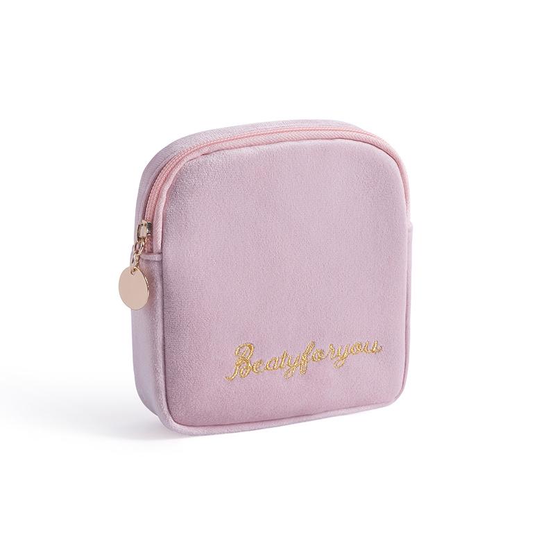 Sanitary Napkin Storage Bag, Plush Cloth, Aunt Storage Bag, Portable Tampon Pad Storage Bag, Carry-on Clutch