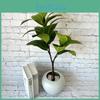 Hevea Brasiliensis Artificial Leaf With Lush Foliage For Photography Prop Decor
