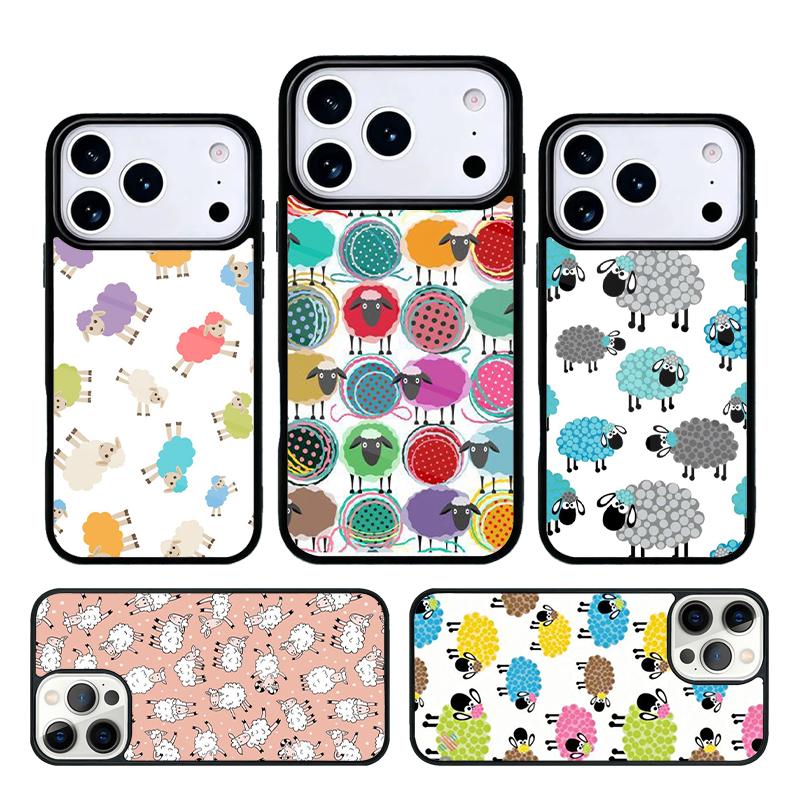 Colorful Sheep Phone Case Cover for IPhone 11 12 13 14 15 16e 17 Pro Max Coque for IPhone 17 Air