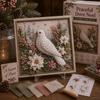 3D Christmas Snowman Fabric Poke Art DIY Kit Handmade DIY Fabric Poke Art Kit For Adults Beginner Friendly Vintage Xmas DIY Kit