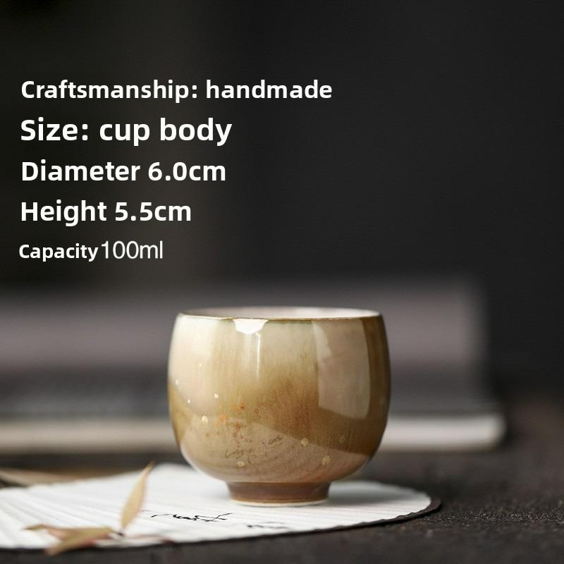 Aurora Lang Kiln Change Master Cup Jingdezhen Handmade Tea Cup Personal Ceramic Tea Set Chinese Gongfu Tea Ceremony Drinking