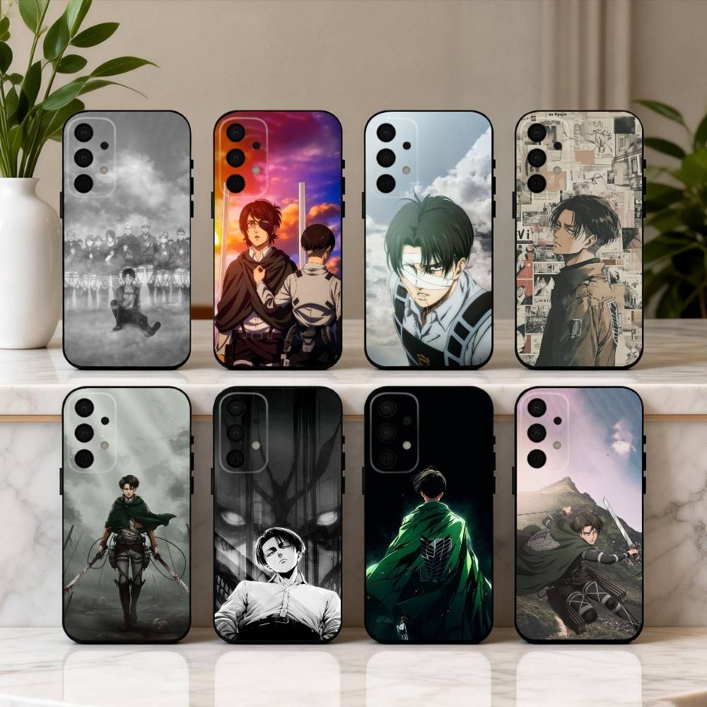 L-Levi A-Ackerman A-Attack O-On T-Titans phone Case For Samsung Galaxy A73,A72,A71,A70,A53,A52,A51,Others Soft Black Shell