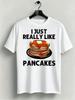 1pc Mens Graphic T Shirt I Just Really Like Pancakes Short Sleeve Crew Neck
