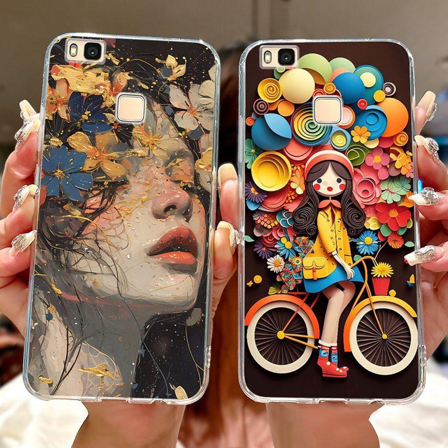For Huawei P9 Lite Case VNS-L21 VNS-L31 Luxury flower Painted Proective Cover Soft Silicone Phone Case For HuaweiP9Lite Funda