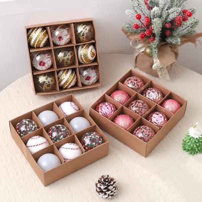 9Pcs 7CM Christmas Balls Christmas Tree Decoration Hanging Pendants Ornaments Party Home Decor 2025 New Year Navidad Gift Decor