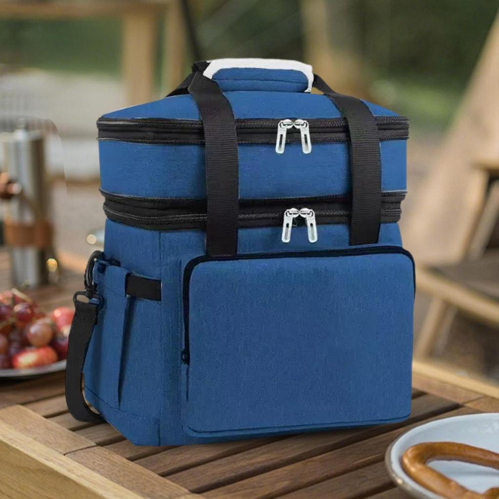 With Handle Food Shoulder Strap Portable Picnic Bag Lunch Tote for Working Fishing Travel Gym