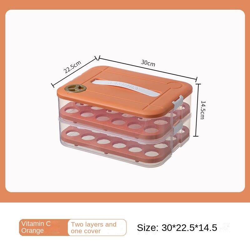 

Кухонное хранилище, штабелируемый держатель для яиц, ящик для хранения, автоматический катящийся холодильник, органайзер для яиц, большой вместительный контейнер для яиц 2 layers