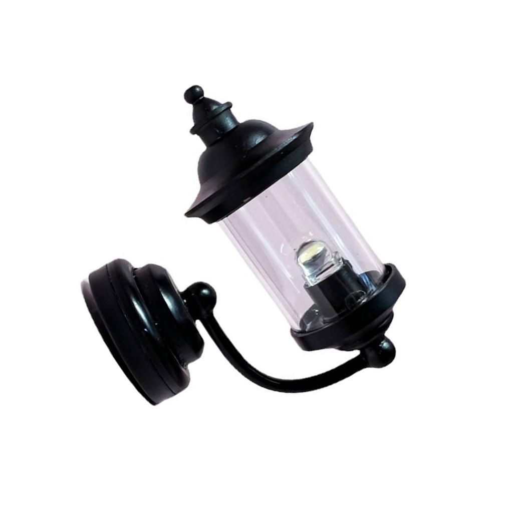 Maßstab 1/12 Vintage Wandlampe Miniatur Metall LED Beleuchtung Für Puppenhauszubehör