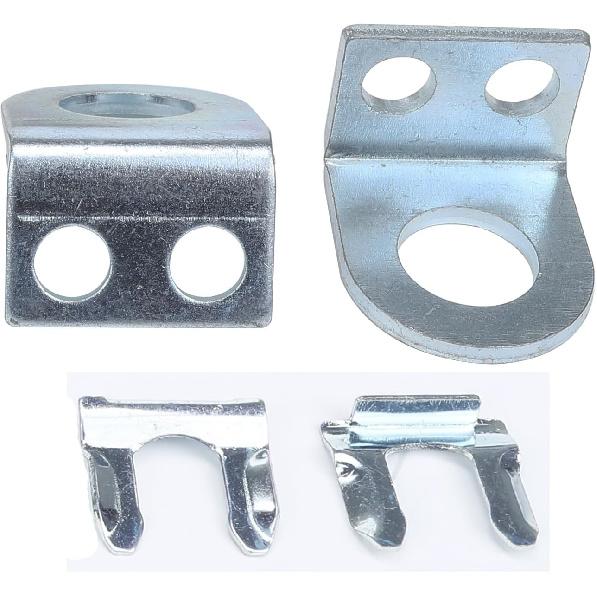 

AC PERFORMANCE Mounting Tab for 3/16 Brake Line with Brake Line Retaining Clips, Dual Bolt On Holes, Zinc Steel, Pack of 2