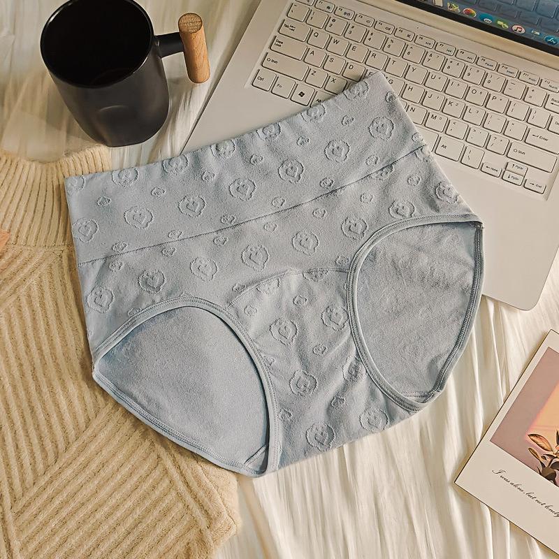 Ladies Spring and Autumn Cotton Extended Crotch Full Hip High Waist Briefs