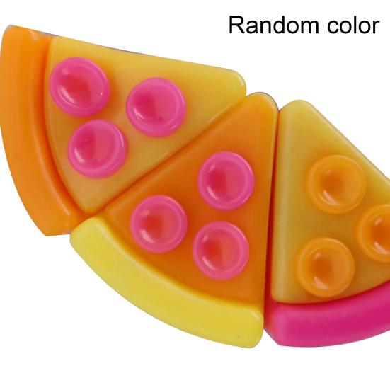 Cheese Pizza Piece Squeeze Toy Stress Relief Mini Pizza Sensory Toy Home Office Worker Soft Stretchy Simulation Food Fidget Toy