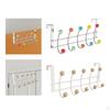 Door Hanger Cabinet Hook Storage Hooks with 5 Clothes for Kitchen Home
