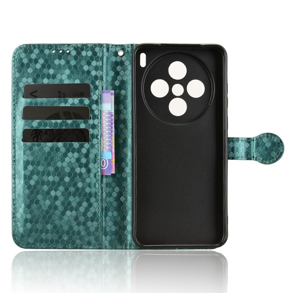 For vivo X200s 5G Wallet Case Dot Pattern Imprint PU Leather Phone Cover