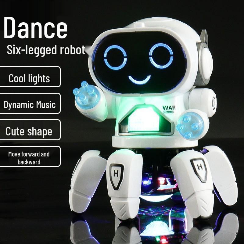 Dancing Six-Clawed Octopus Robot Toy with Lights and Music for Kids