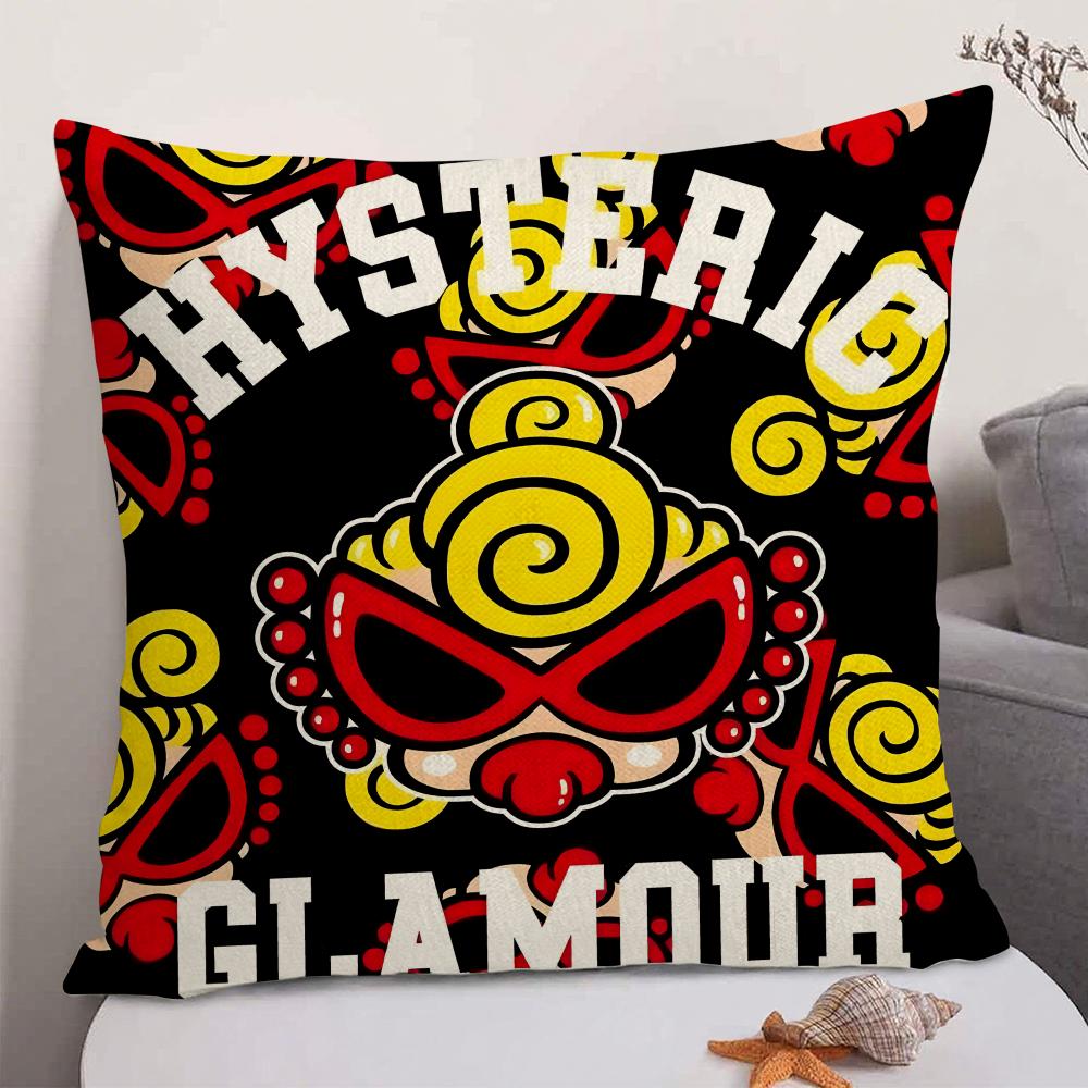 Fashion HHysteric MMini Cushion Cover Natural Linen Organic Fabric DoubleSided Printing Sofa Home Decor Gift Pillow Case