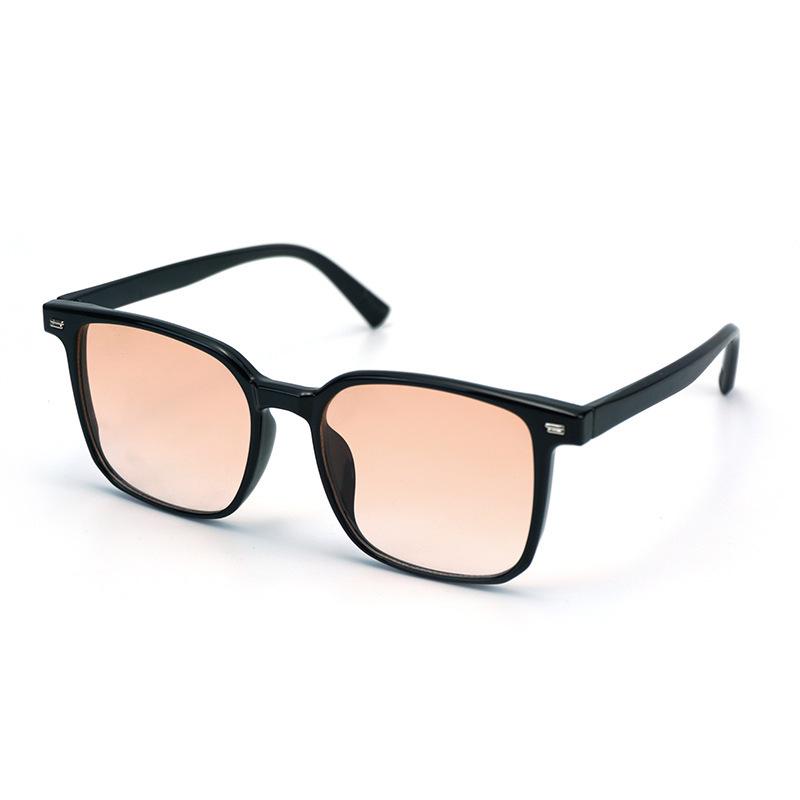 Retro Big Black Frame Brown Square Face Small Sunglasses Women'S High-End Round Face Sunglasses