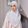 Einfarbiger Arabischer Damen-Kopftuch Verstellbarer Hijab Kopfwickel High-End Eid Al-Fitr Langer Turban Täglich