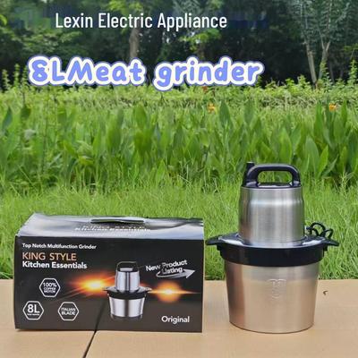 6-8L Stainless Steel Meat Grinder Electric Food Processor and Mixer