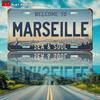 D Flat Marseille Vintage Sign Home Decor Retro Wall ArtGift for City Lovers Studio Wall Decoration Restaurant Decor