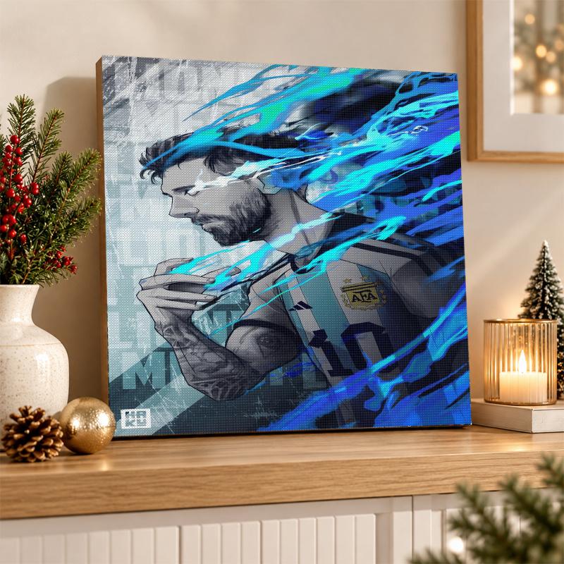 Lionel Messi Diamond Painting Kit 5D Full Drill DIY Diamond Mosaic Wall Art Home Decor