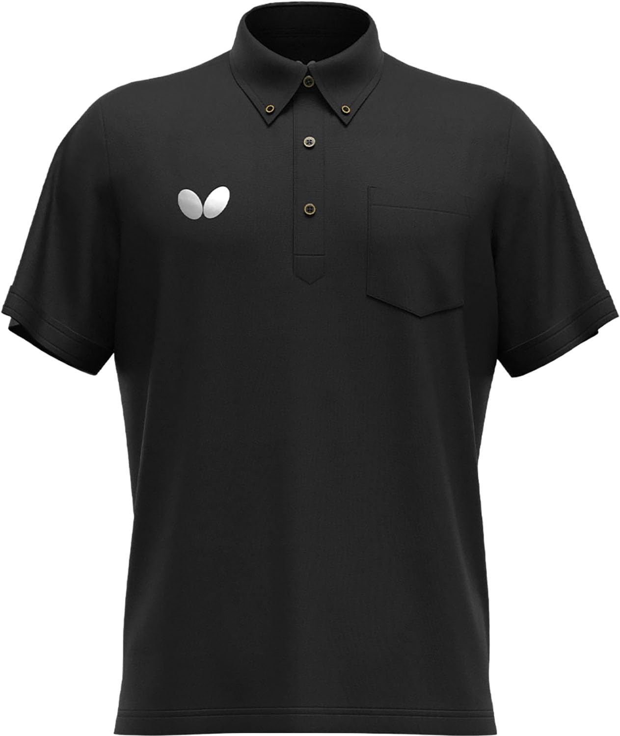 Table Tennis Stretchable BO Polo Size 45920 [Butterfly] [Butterfly] Top, Moisture-wicking, Quick-drying, Shirt, Silver, M,