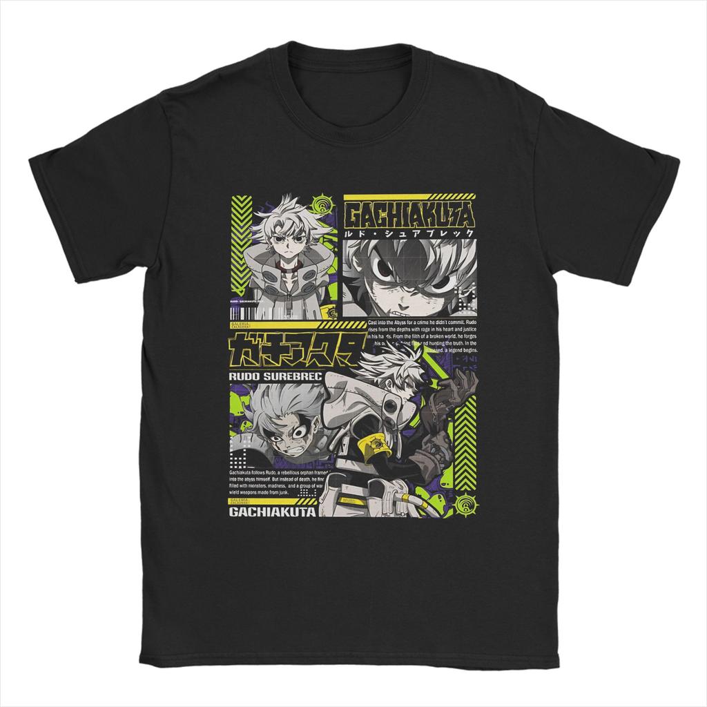Novelty Jabber Tshirt Men Round Neck Cotton T Shirts Anime Gachiakuta Short Sleeve Tees 4xl 5xl Clothes
