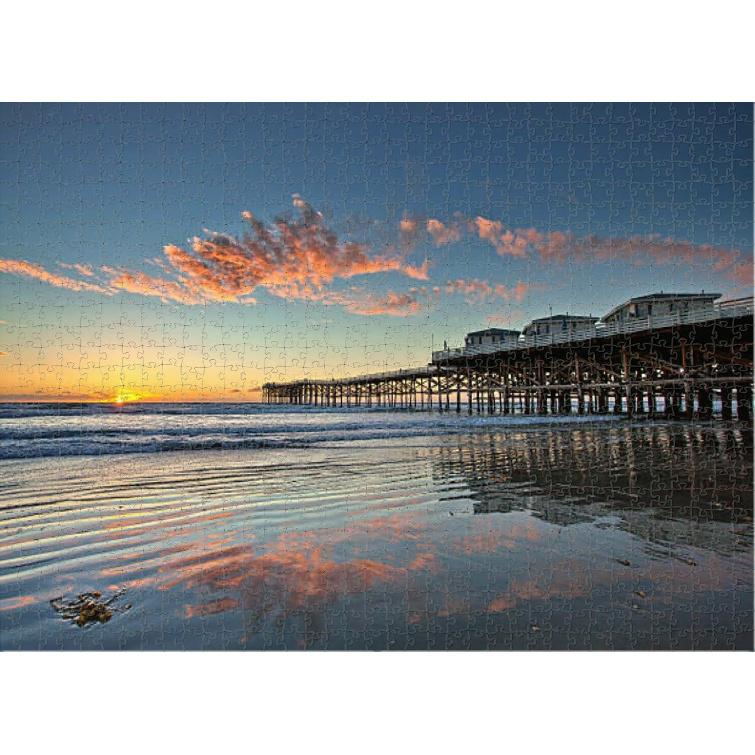 

Пазл на 500 деталей для взрослых и подростков Закат на Кристал Пирсе Пасифик Бич Сан-Диего Калифорния Пазлы Большой Образовательный Семейный Пазл