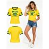 Estate Donna Brasile 00 Maglia da Calcio T-shirt Top Casual Donna Manica Corta Traspirante Moda Stampa T-shirt Y2k Top da Uomo