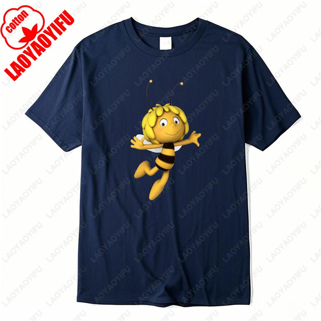 Maya The Bee Movie Cute Tshirt Funny Summer Fashion Short Sleev Popular Commuter Unisex Tees Cotton Men Women Harajuku Tops Gift