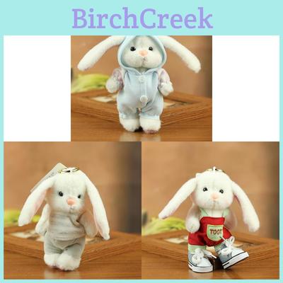 Plush Bunny Keychain With Movable Joints For Kids And Collectors