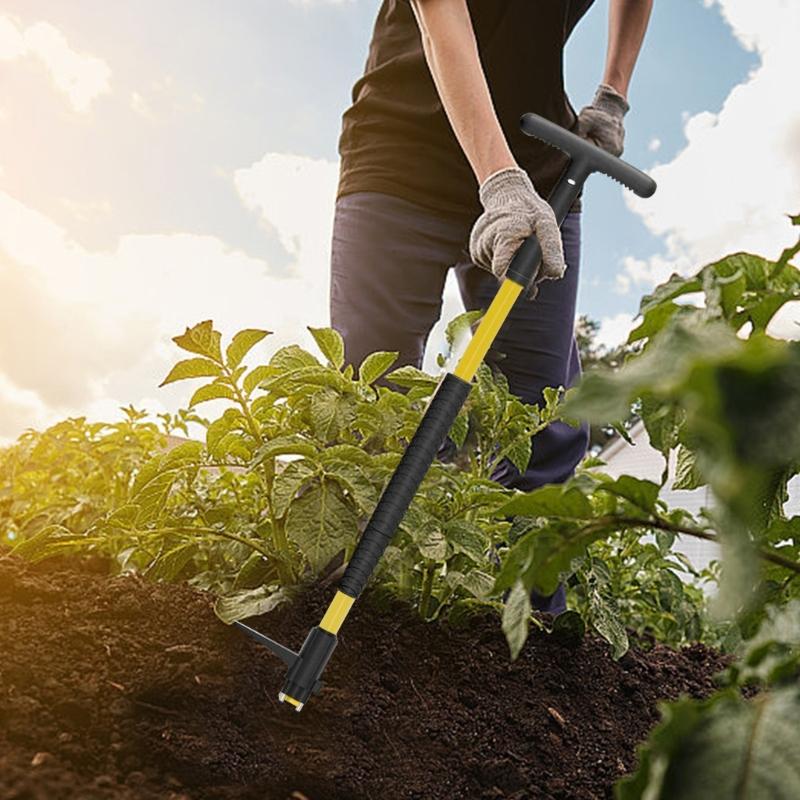 Stainless Steel Weeder Puller Tool Ergonomic Standing Position Gardening Implement With Nonslip Handle