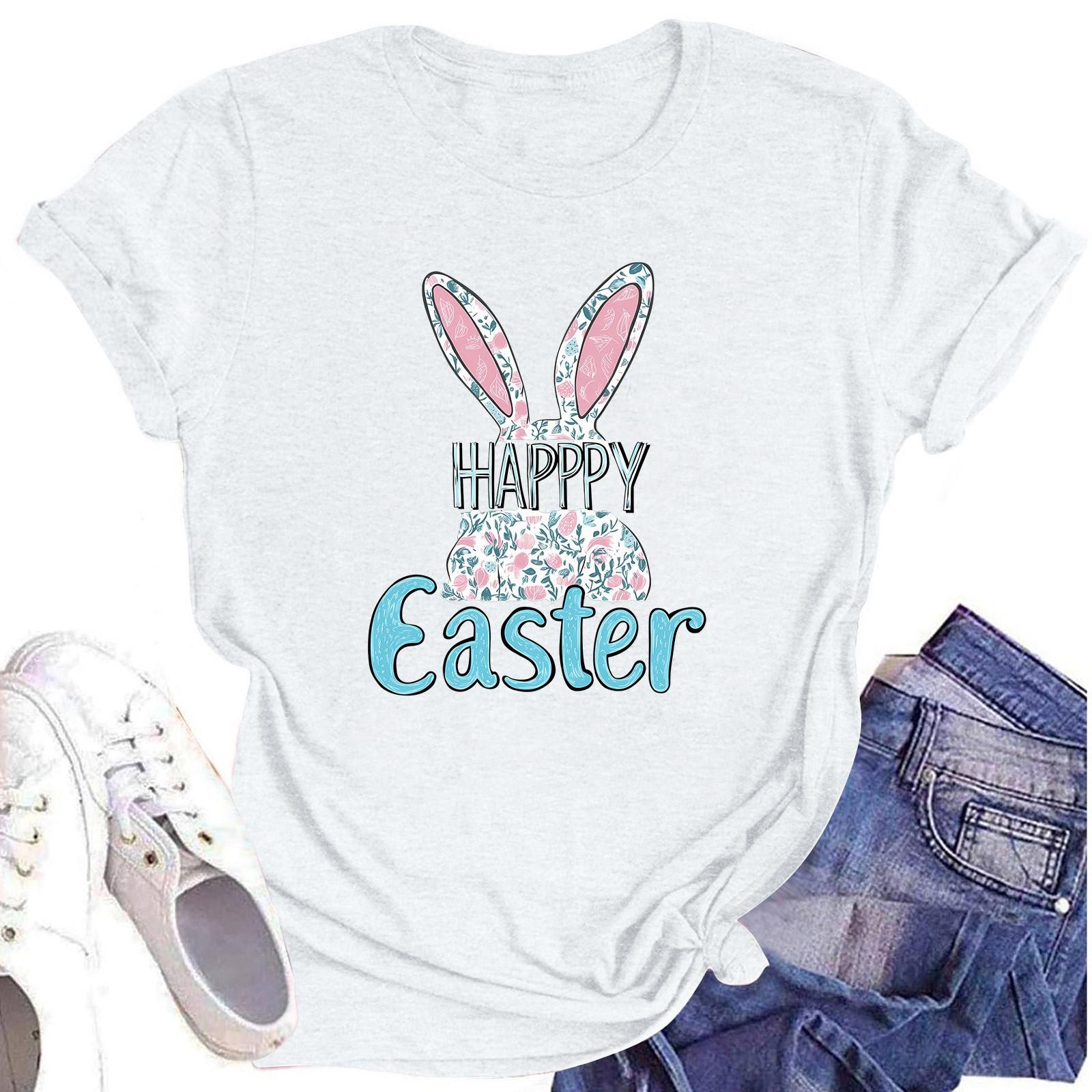 

Женский топ с круглым вырезом, повседневный принт, футболка с короткими рукавами XL белый