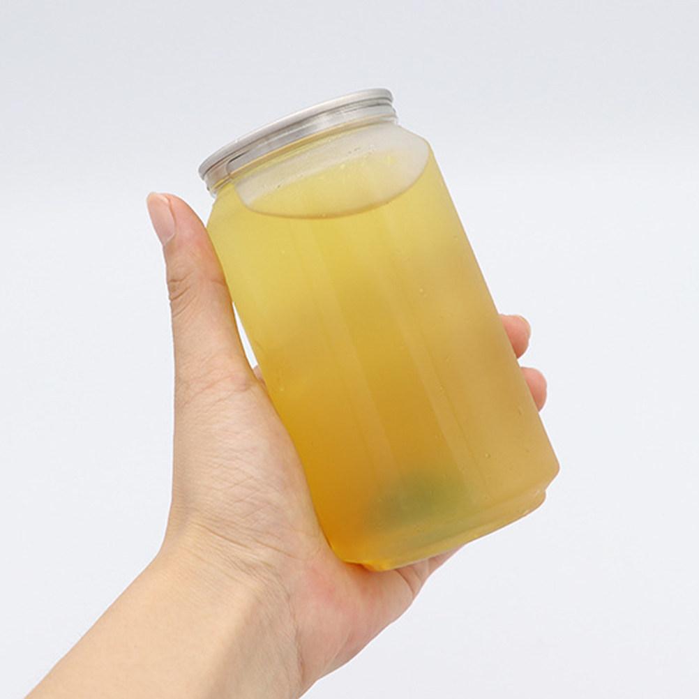 12 ks Neprosakující Průhledné Plastové Lahve na Džus Hliníkový Uzávěr Opakovaně Použitelné Nádoby na Smoothie Mléčné Nápoje 330 ml Lahve na Džus Nádoby