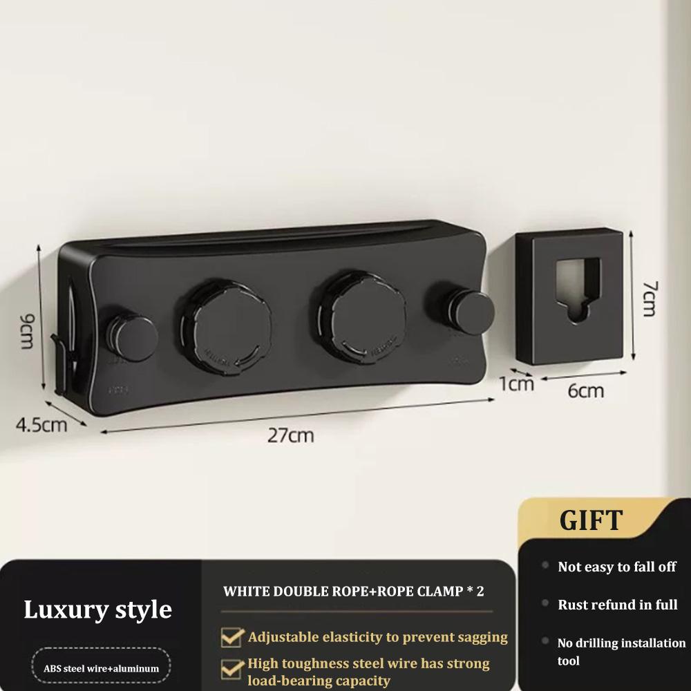 

Новая 5,1-метровая выдвижная бельевая веревка из нержавеющей стали 304, выдвижная веревка для сушки белья, компактная сушилка для одежды L