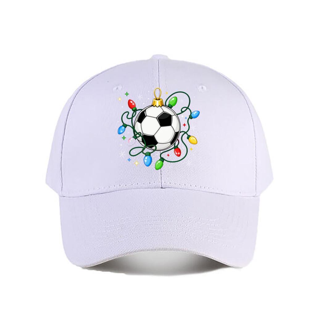 Festive Soccer OrnaUnisext Holiday Grap Baseball Cap Fashion Outdoor Sports Sunhat Unisex Snapback Cap Womens