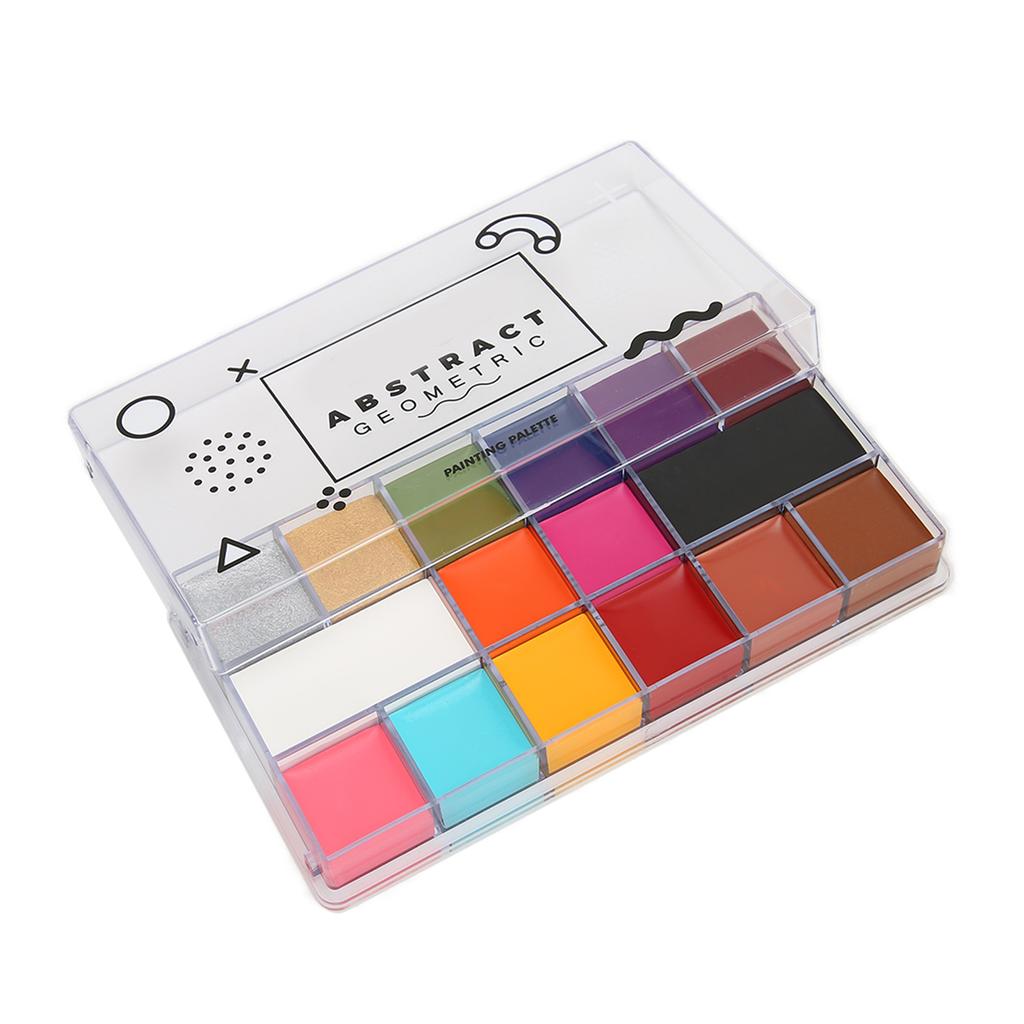 IMAGIC 16 Colors Face Body Paint Oil Athena Face Painting Palette for Halloween Cosplay Costumes