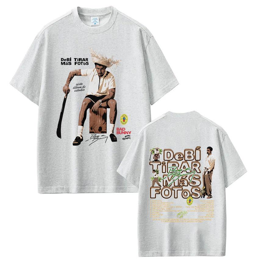 ZX Rapper Bad Bunny Debi Tirar Mas Fotos DTMF Tshirt Men Women Clothing Fashion Hip Hop Short Sleeve Tshirts Harajuku Streetwear