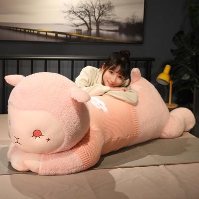 Boneca Alpaca Boneca Cordeiro Menina Dormindo na Cama Travesseiro Enorme Brinquedo de Pelúcia Boneca de Pano Presente