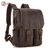 Herren Rucksack Crazy Horse Leder Doppel Schulter Reise Rucksack - Retro Echtes Leder Sportlich Lässig Tasche
